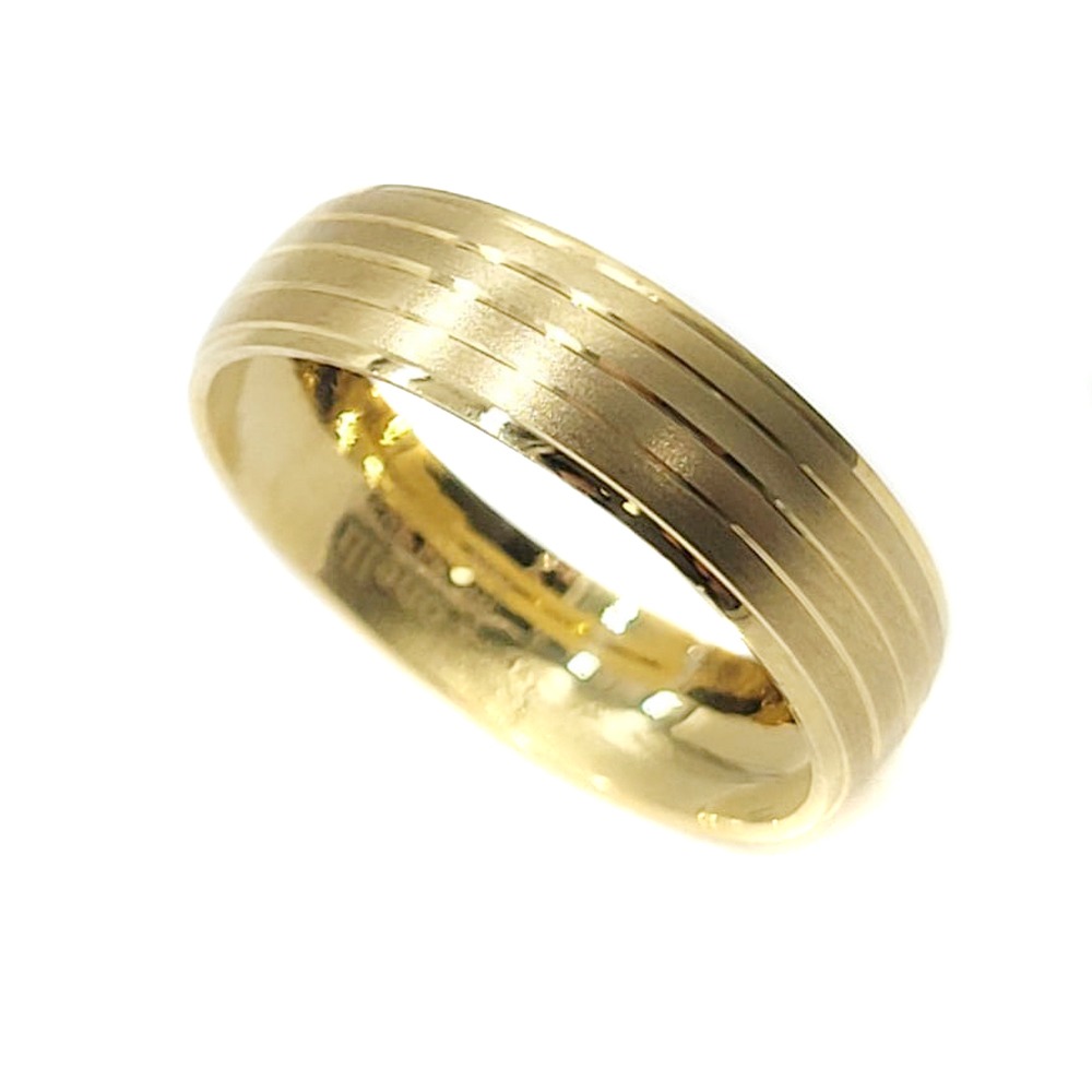 Par de Argollas con Terminado Laser de Oro 10K de 6mm *Grabado de Regalo*