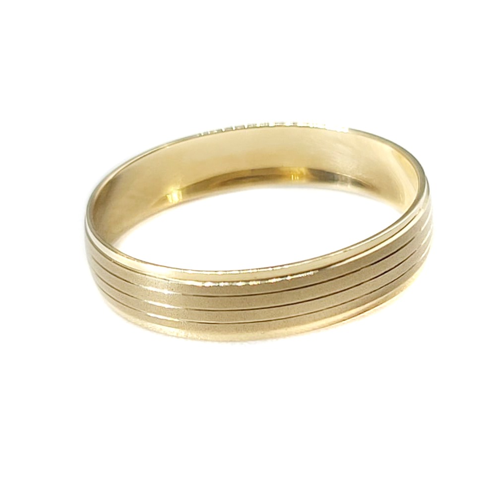 Par de Argollas con Terminado Laser de Oro 10K de 6mm *Grabado de Regalo*