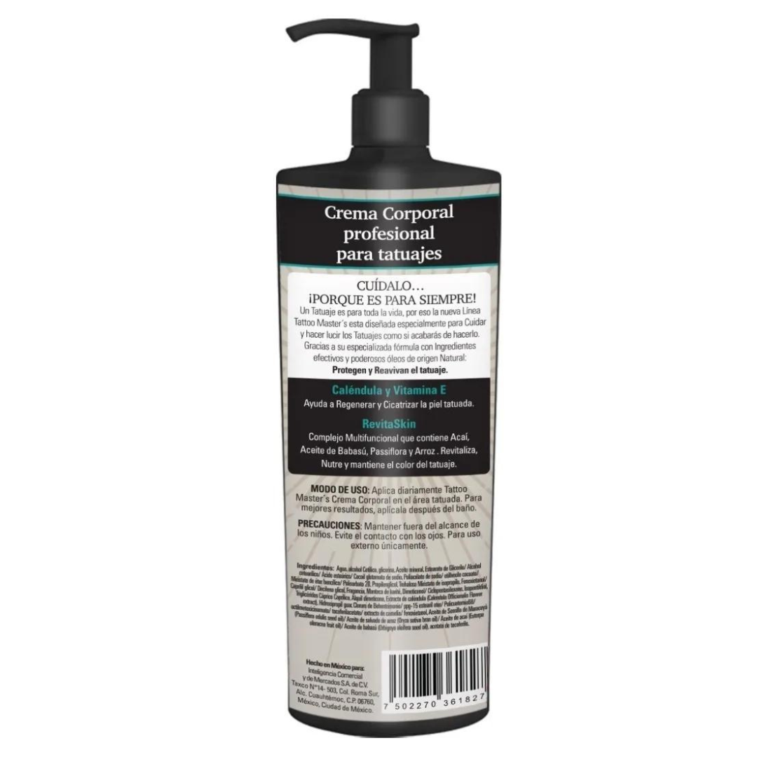 Crema Corporal Profesional Para Tatuaje Tatto Masters Protección UV 300ml