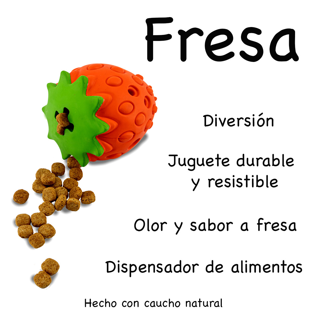 Juguete Dispensador Para Perro Con Olor y Sabor a Fresa Marca Mr Wuff