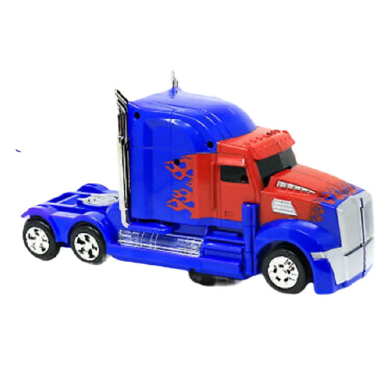 Trailer Optimus Prime Con Luz Transformers Azul-Rojo 