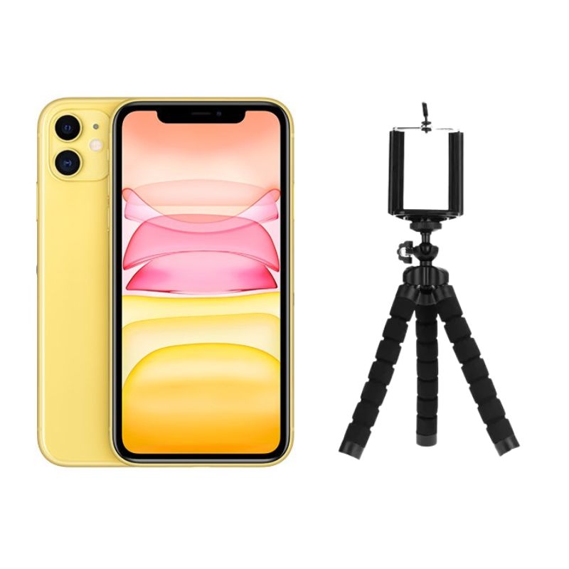 iPhone 11 Amarillo Reacondicionado 64gb Grado A + Trípode