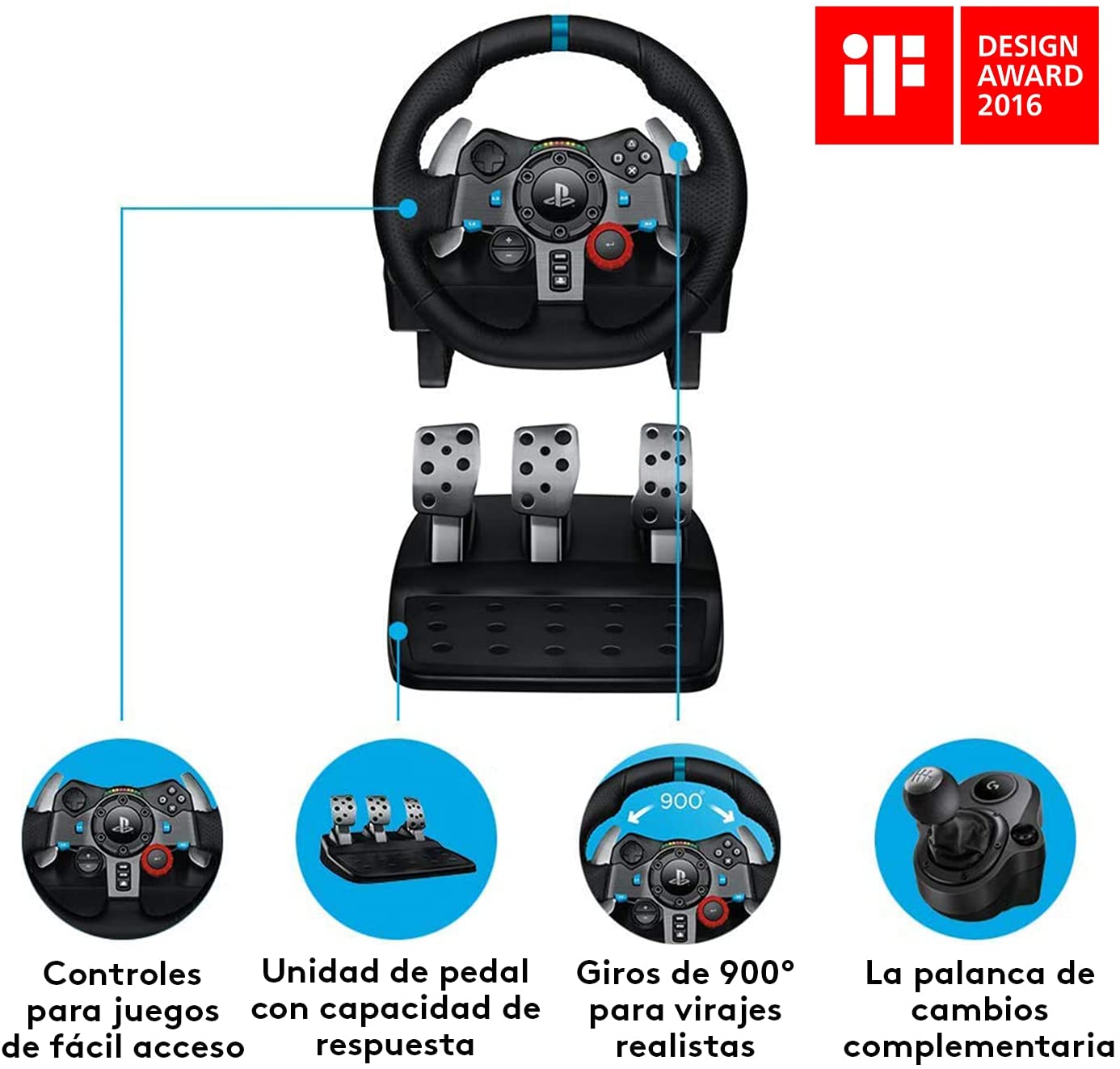  Logitech G Volante G29 Driving Force para PlayStation