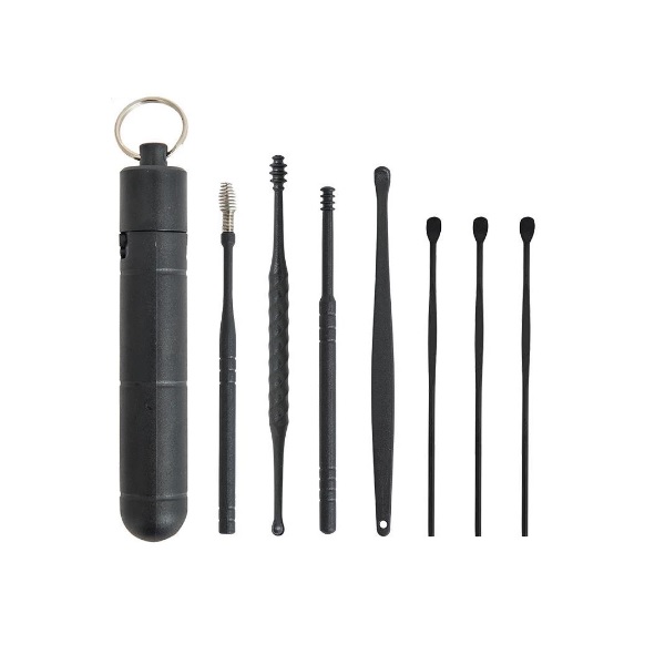 Set Cotonete Herramienta Reutilizable Limpieza Orejas Removedor Cera Cuchara Oído Limpiador Hisopos