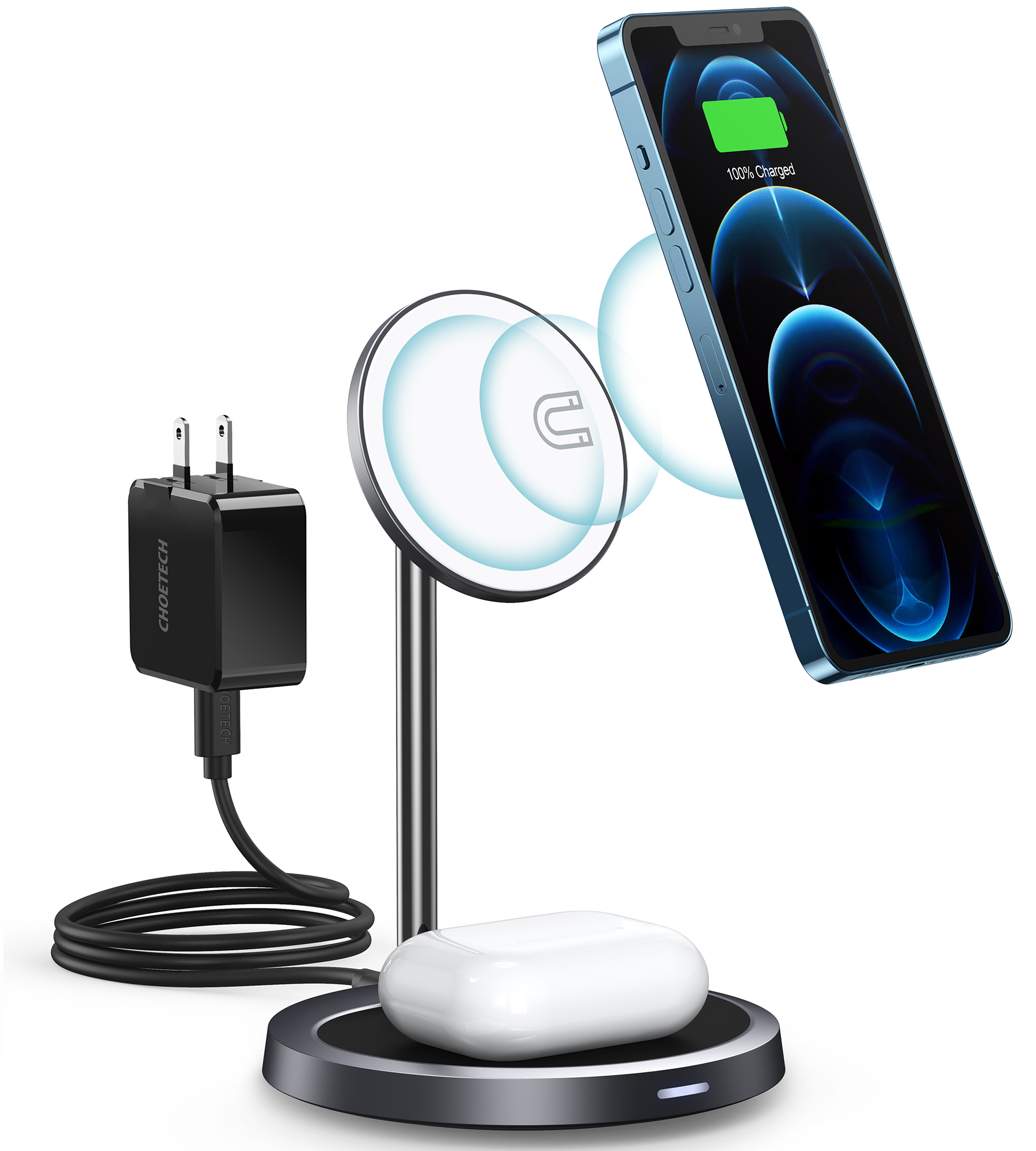 Cargador magnetico inalambrico 2 en 1