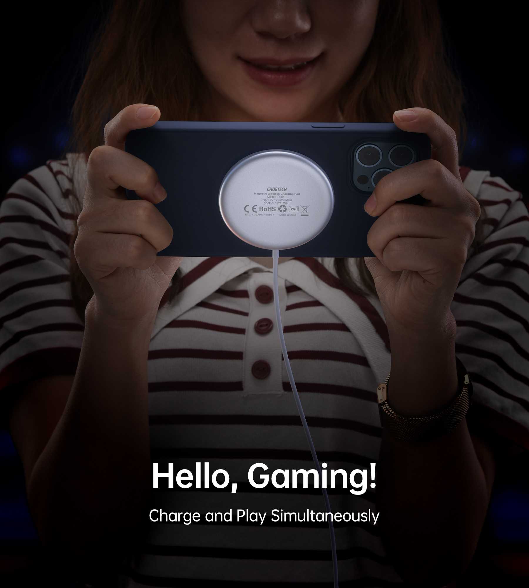 Cargador Inalambrico magnetico Blanco