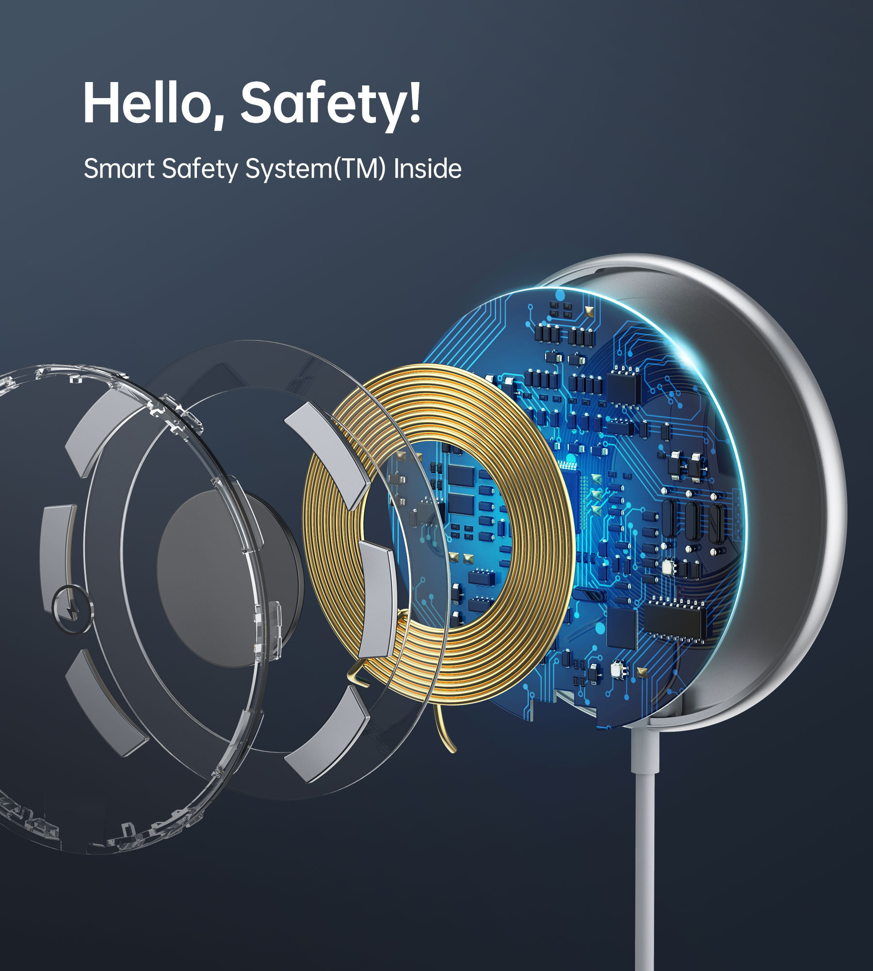 Cargador Inalambrico magnetico Blanco