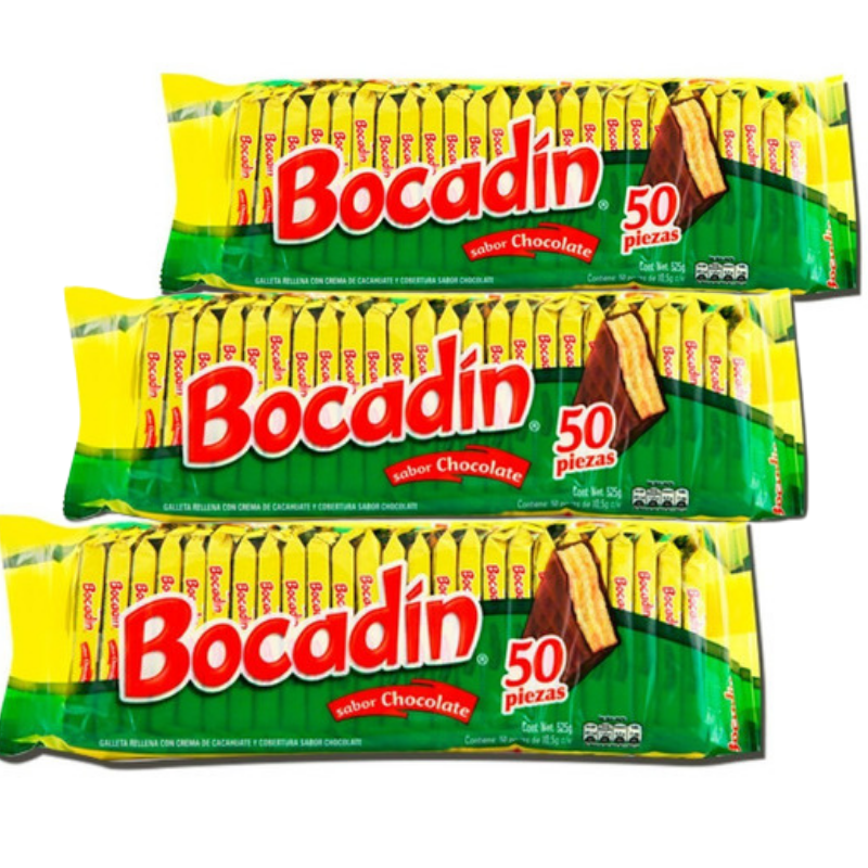 Paquete con 5 Bocadin de 50 piezas c/u   