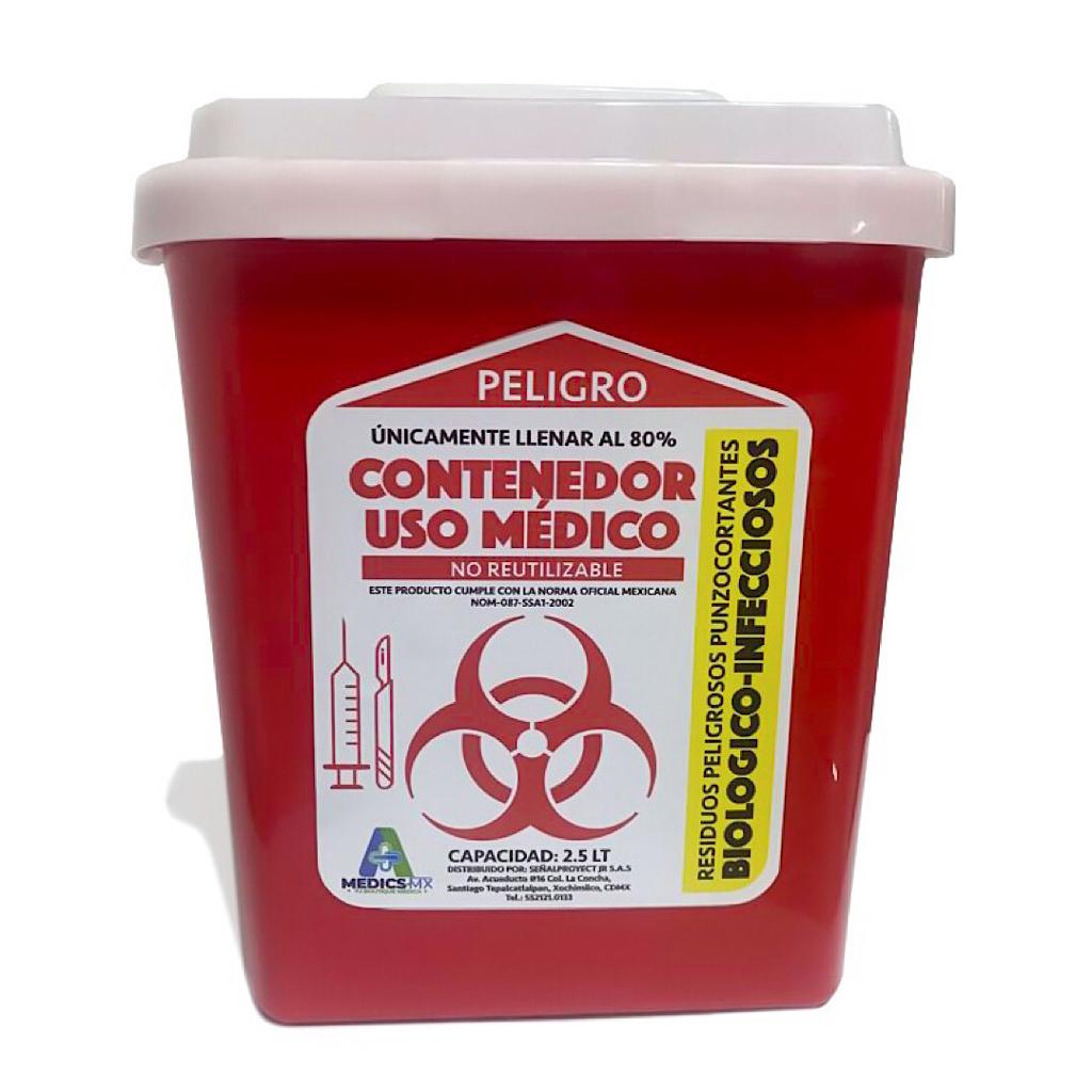 Contenedor Rpbi 2.5 Lt Para Residuos Punzo Cortanes