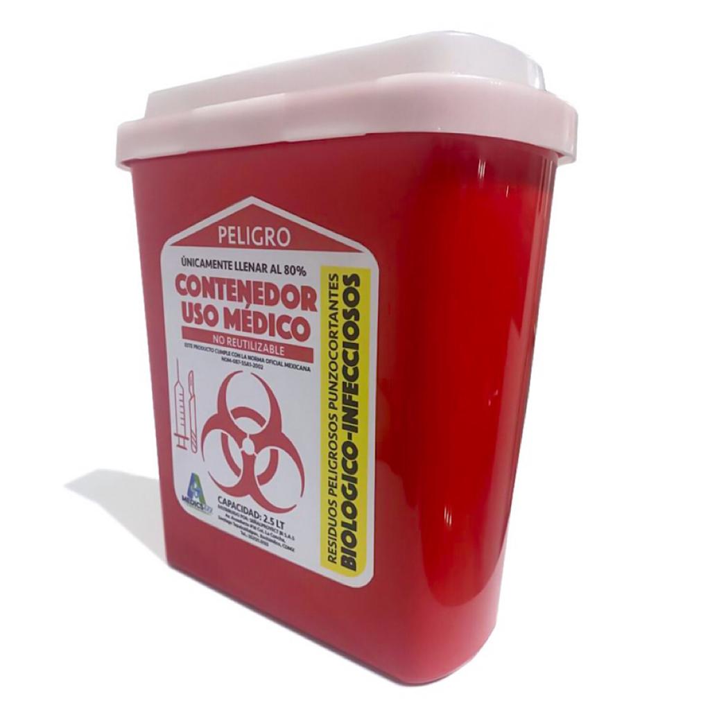 Contenedor Rpbi 2.5 Lt Para Residuos Punzo Cortanes