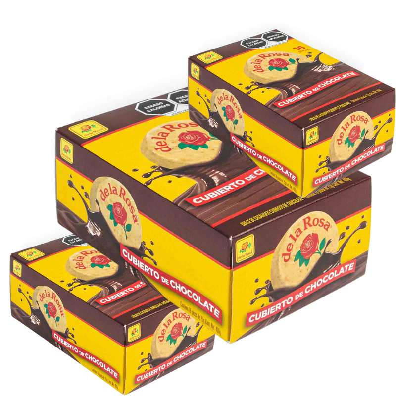 Paquete de 6 Mazapán cubierto de chocolate con 16 piezas