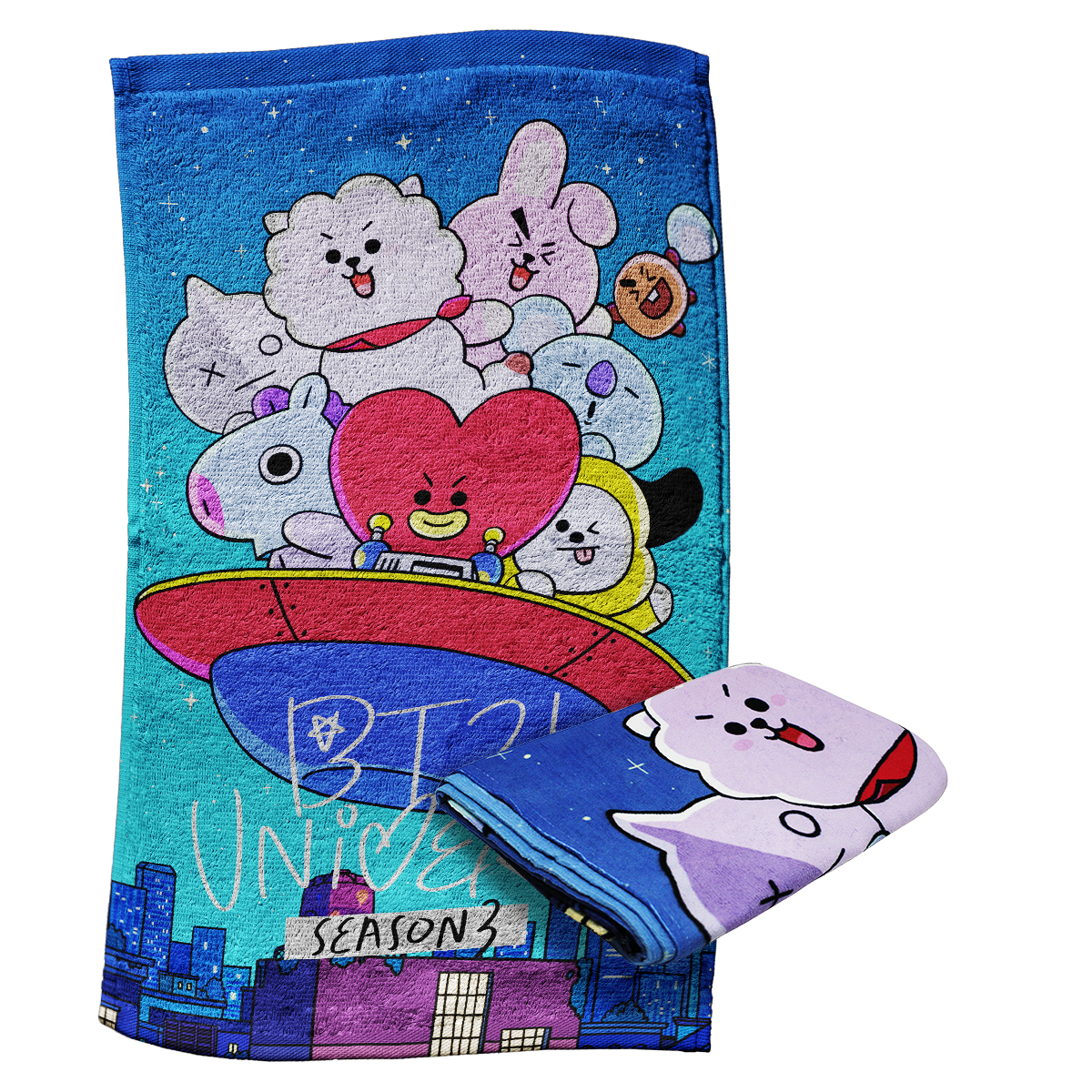 Toalla De Baño Bts Army Kpop Microfibra Poliester Diseño