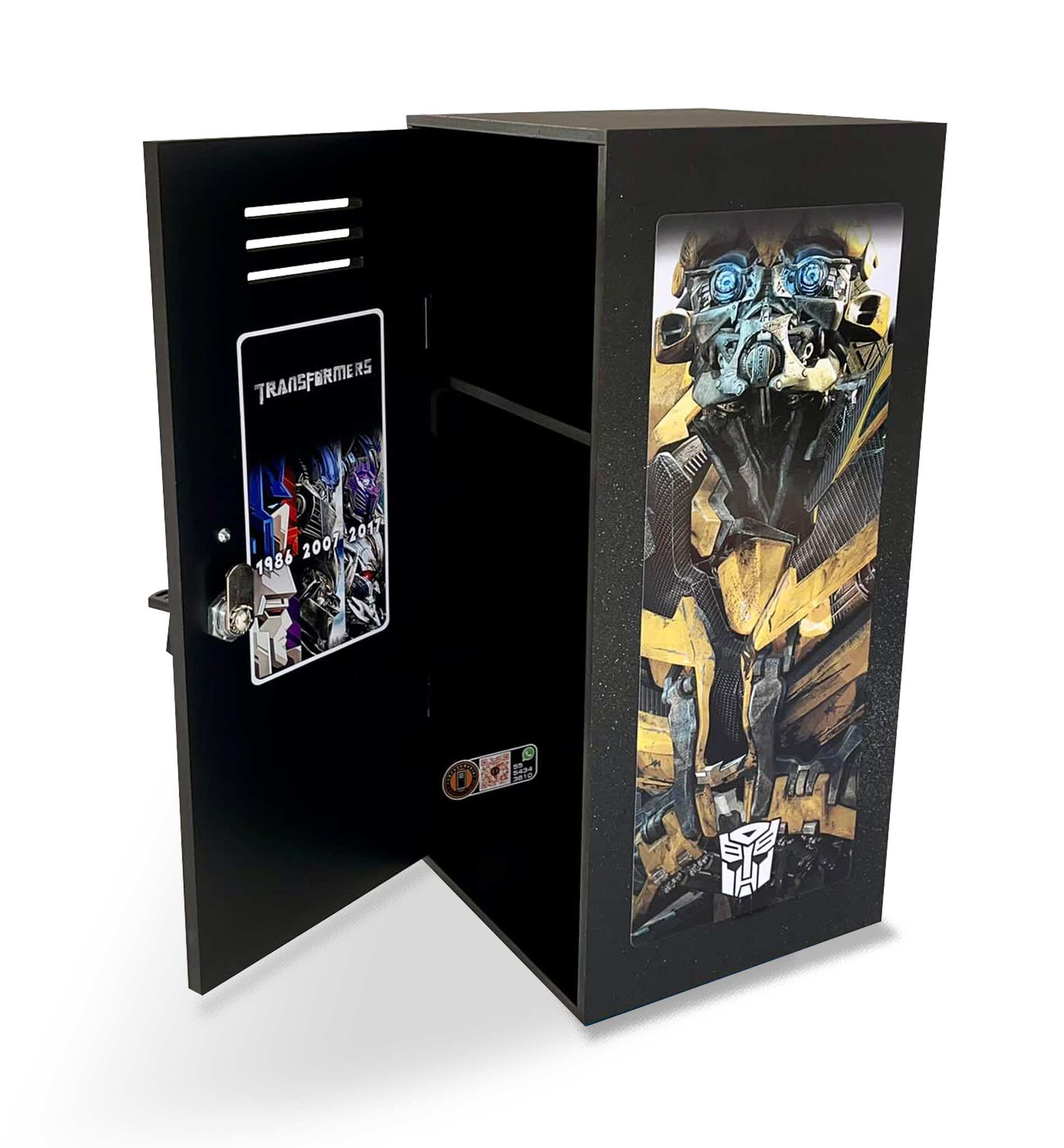 TRANSFORMERS - Locker decorado, individual con llave de seguridad.