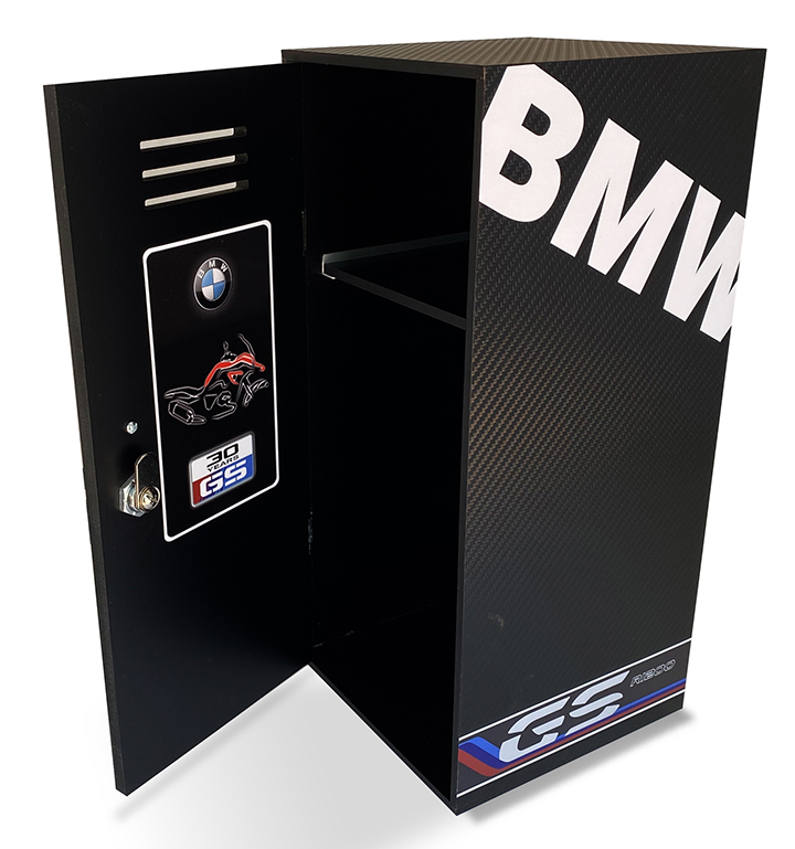 BMW - Locker deportivo, decorado, individual con llave de seguridad.