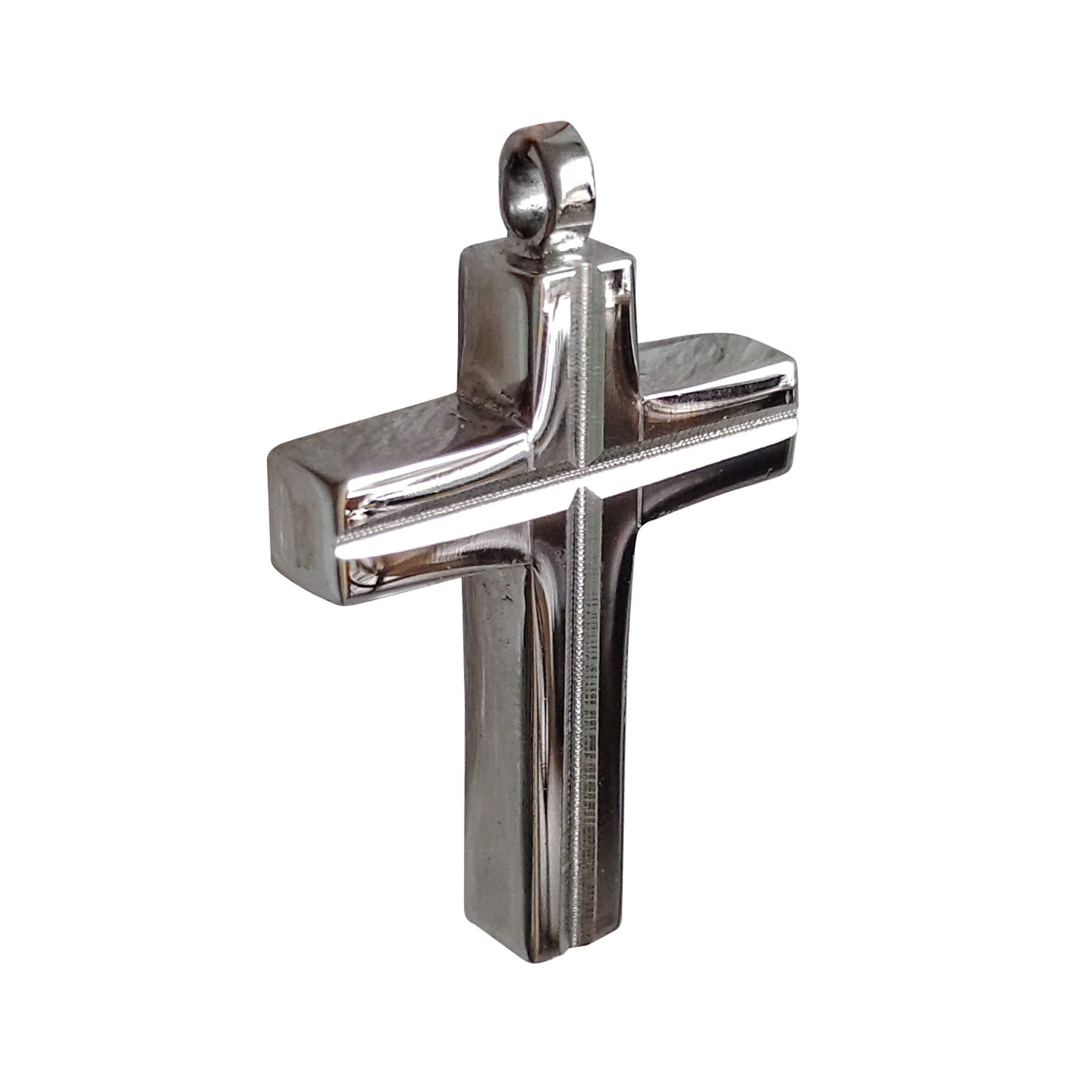 Relicario Dije Para Cenizas de Cremacion Urna Cruz Resplandor 01 Con Exhibidor