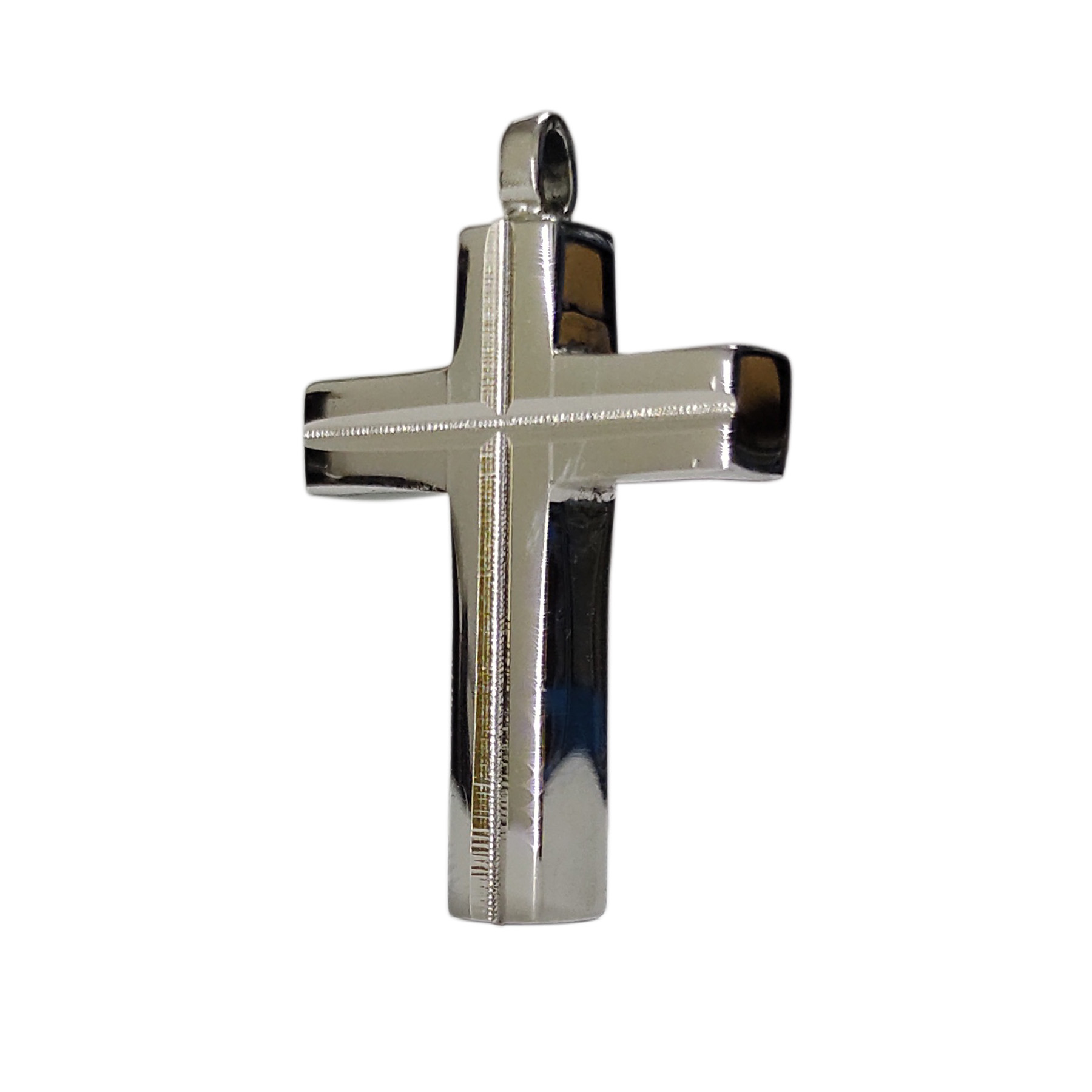 Relicario Dije Para Cenizas de Cremacion Urna Cruz Resplandor 01 Con Exhibidor