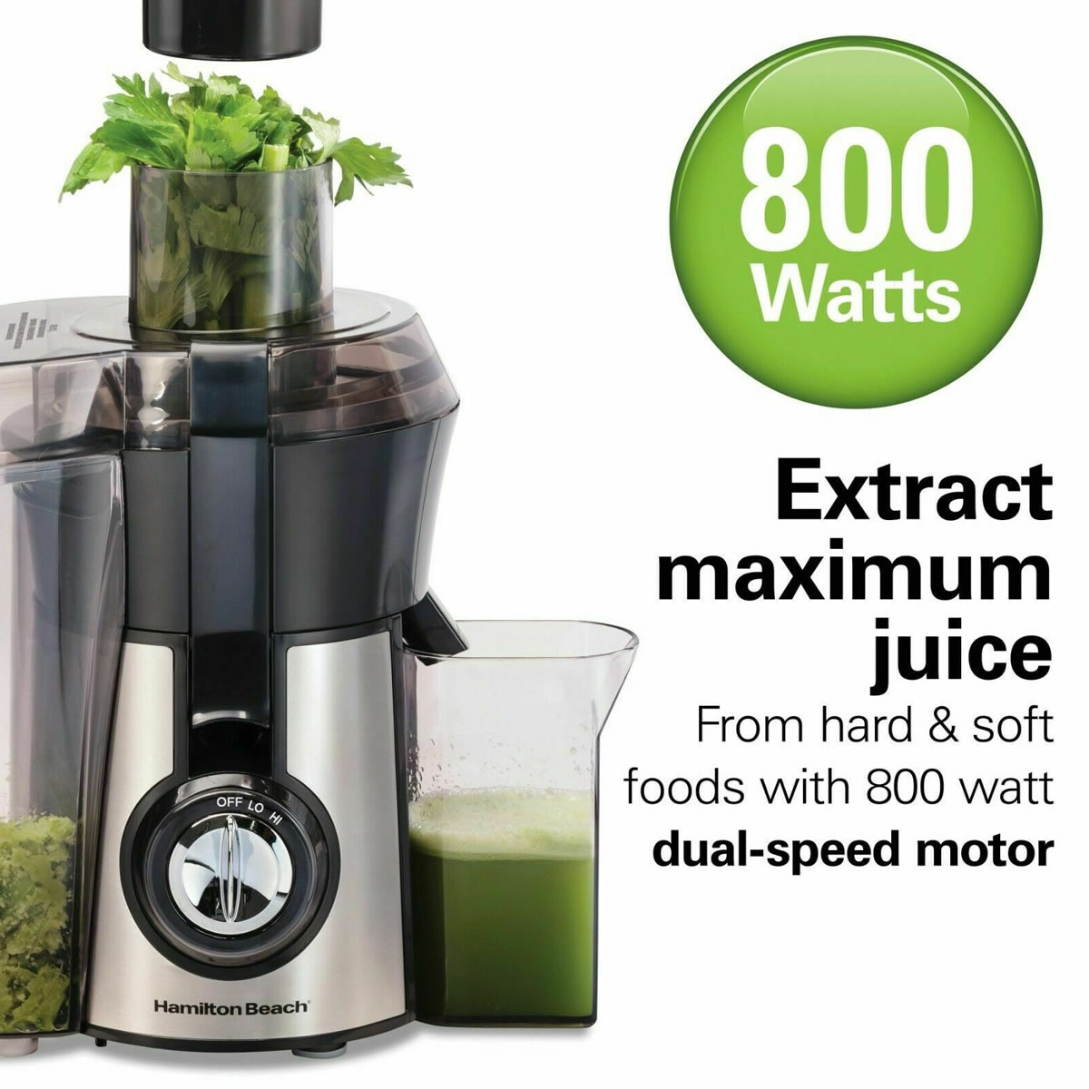 Extractor De Jugo Hamilton Beach Easy Clean 67735 - Negro