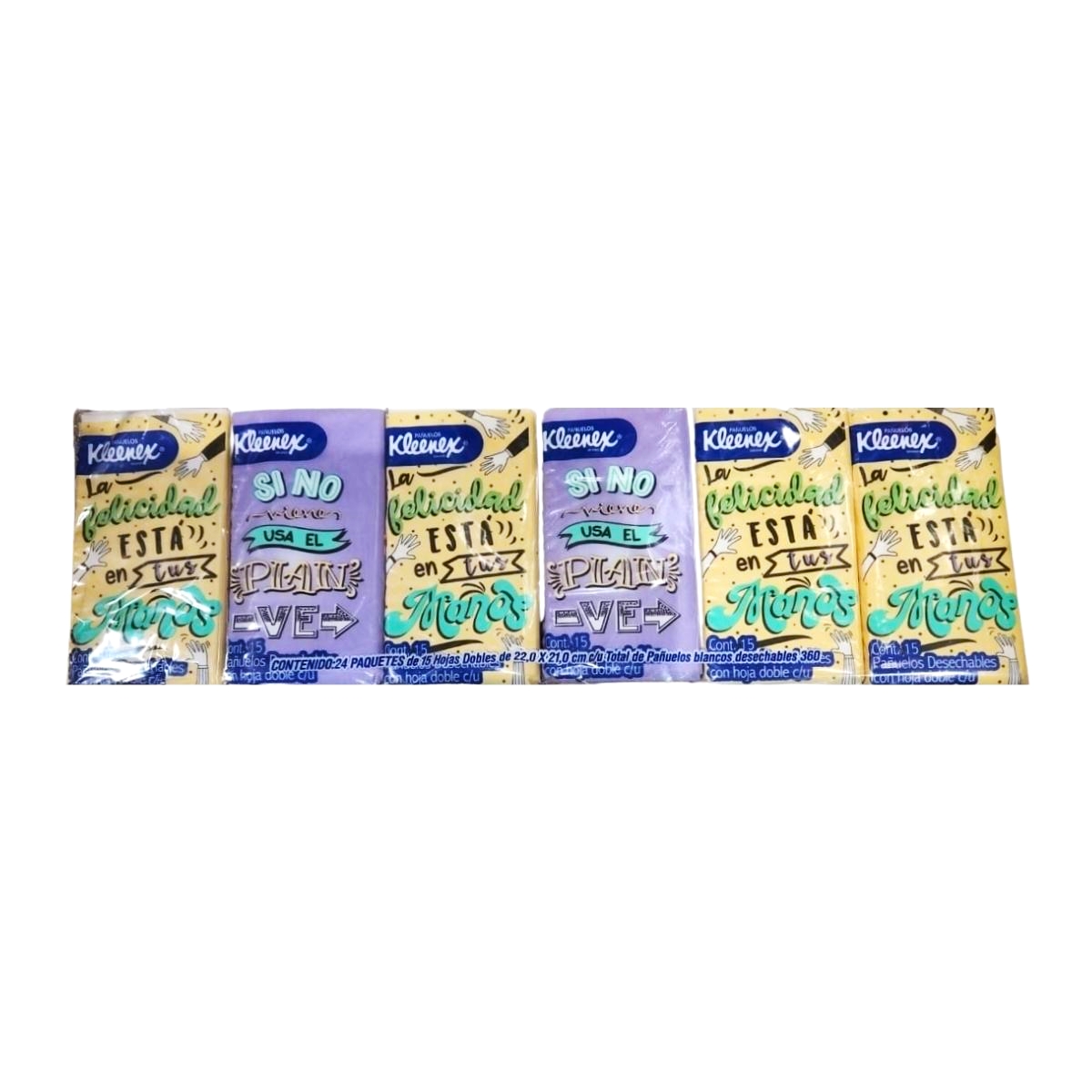 Pañuelos Desechables Kleenex Sella pack con 24 Pzas - ZK – MayoreoTotal