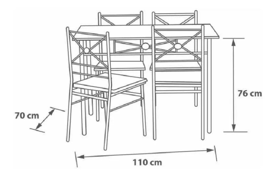 Desayunador Comedor 4 sillas