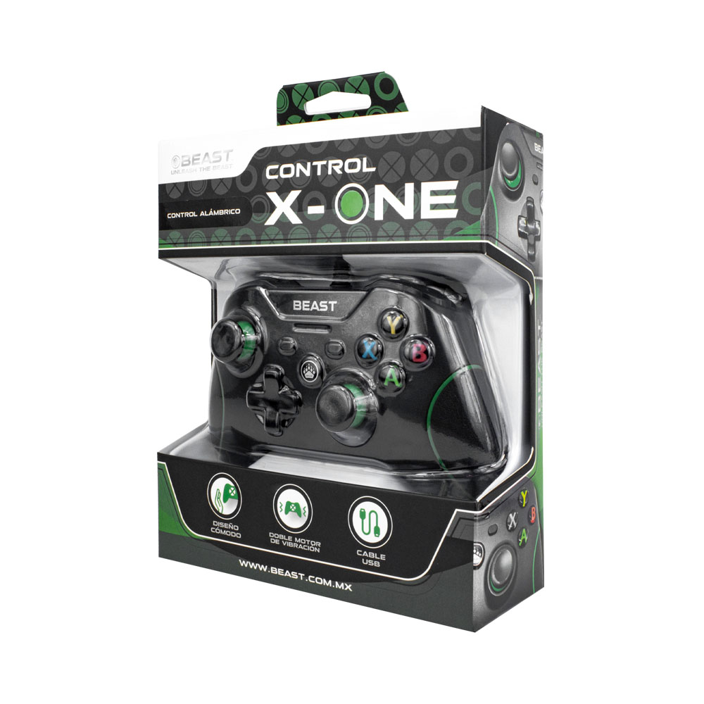 Control X-One Beast Alámbrico doble motor vibración Negro