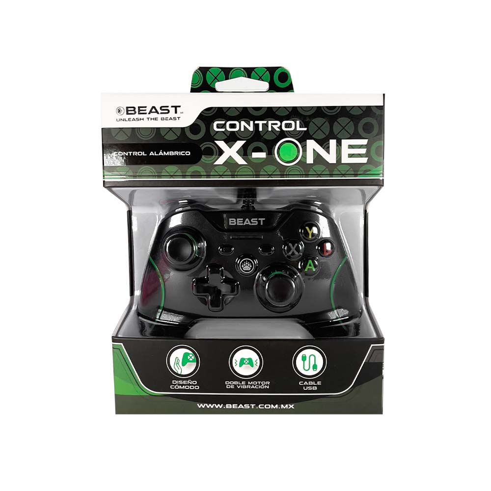 Control X-One Beast Alámbrico doble motor vibración Negro