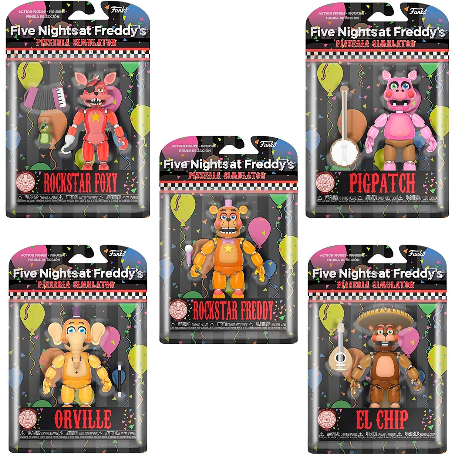 Five Nights At Freddy's Pizza Simulator Glow Original Set 5 
