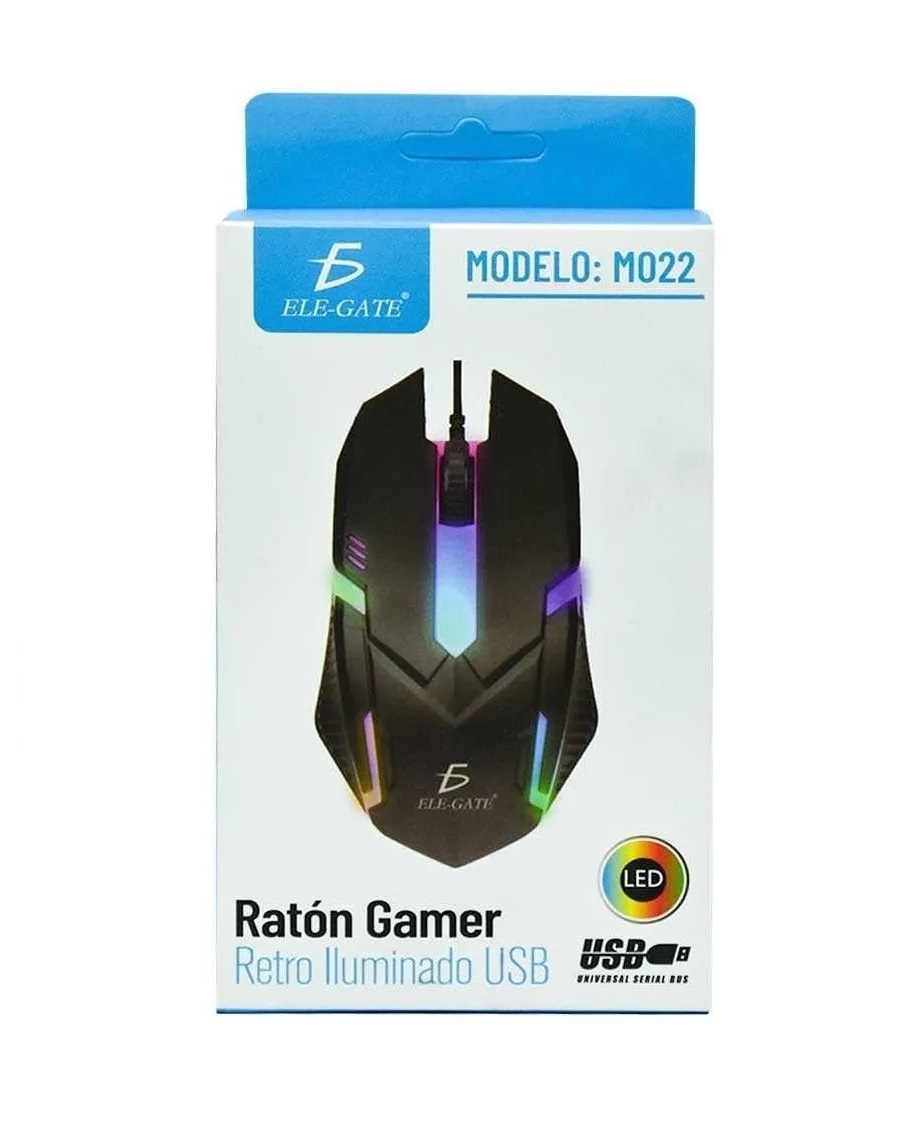 Mouse Gamer Retro Iluminado Usb M022 Nuevo Y Original