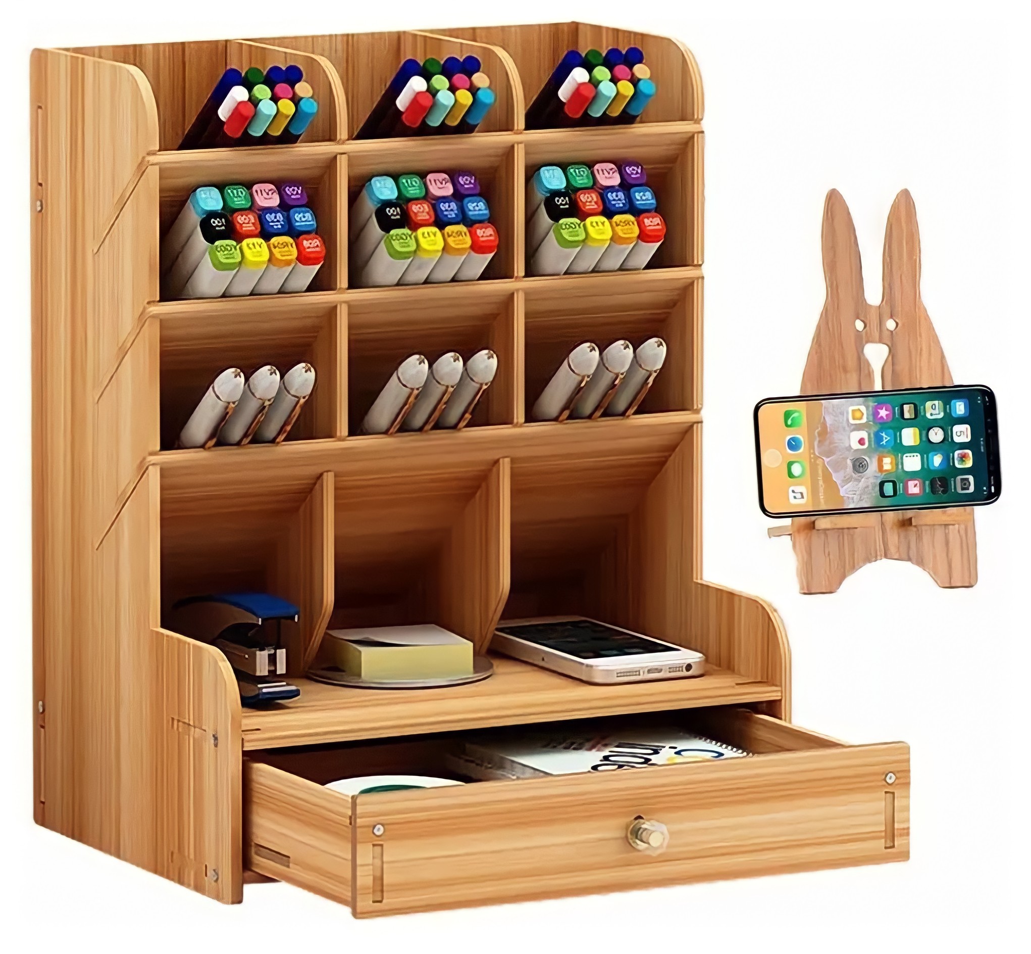 Organizador De Escritorio/oficina Para Papeleria Con Cajón