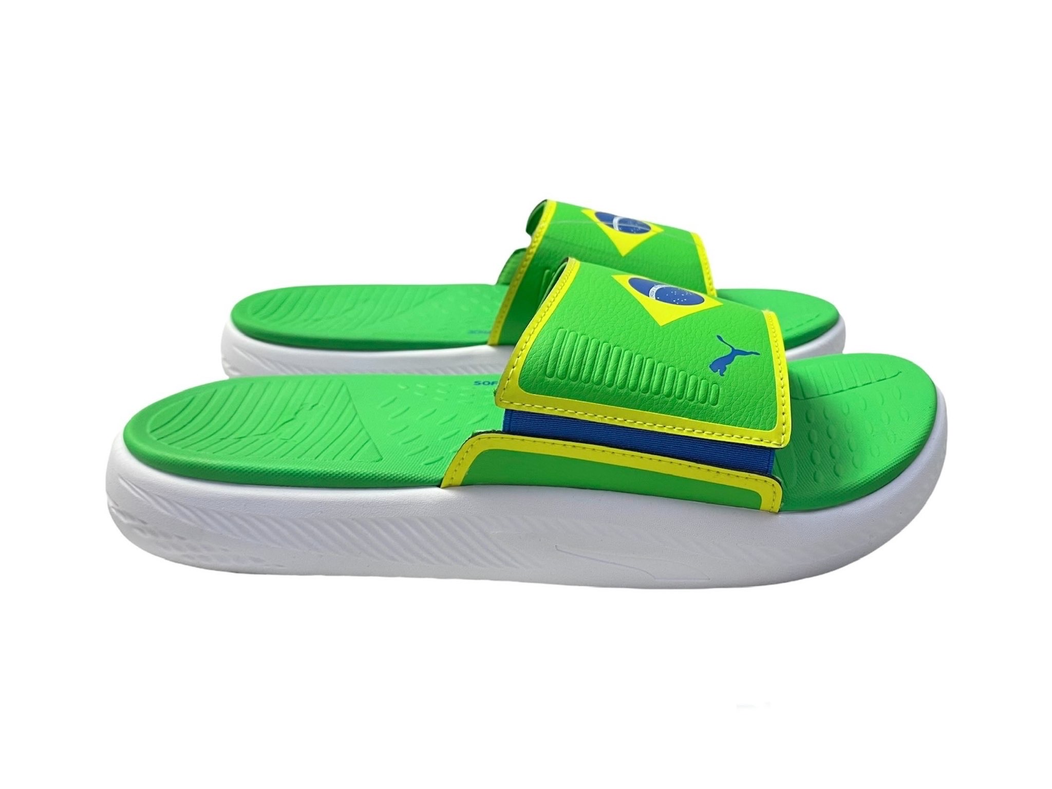 Sandalia Puma Softride Brasil Verde/Blanco