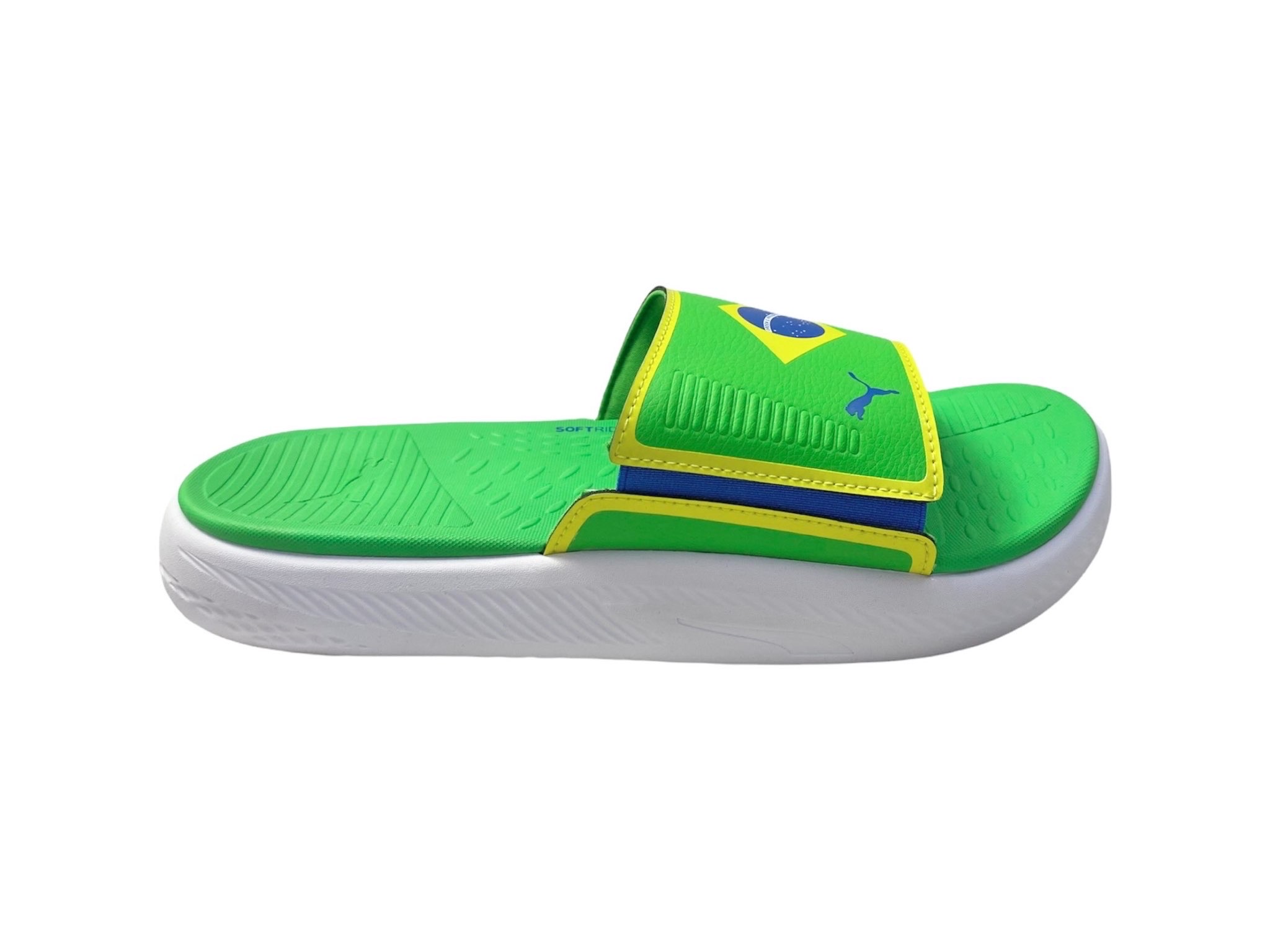 Sandalia Puma Softride Brasil Verde/Blanco