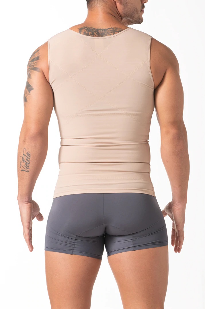 Fajas Colombianas Reductoras Para Hombres, Faja Colombiana Tipo Chaleco Con Powernet Aplana Abdomen 