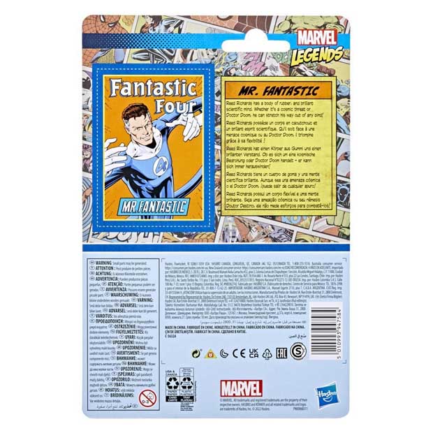 Marvel Legends Retro: 4 Fantásticos - Mr Fantástico 3.75 pulgadas