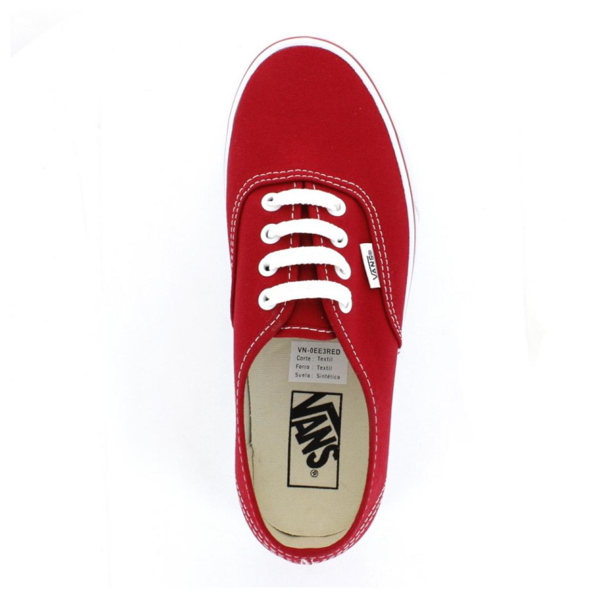 TENIS VANS AUTHENTIC ROJO  UNISEX  SKU- 0EE3RED