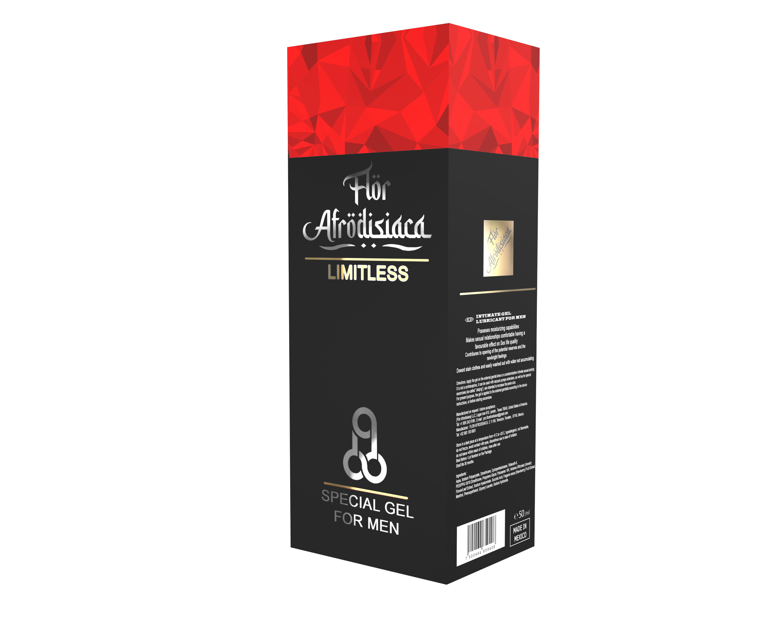 Limitless Gel Black Original Flor Afrodisiaca X1 No Titan