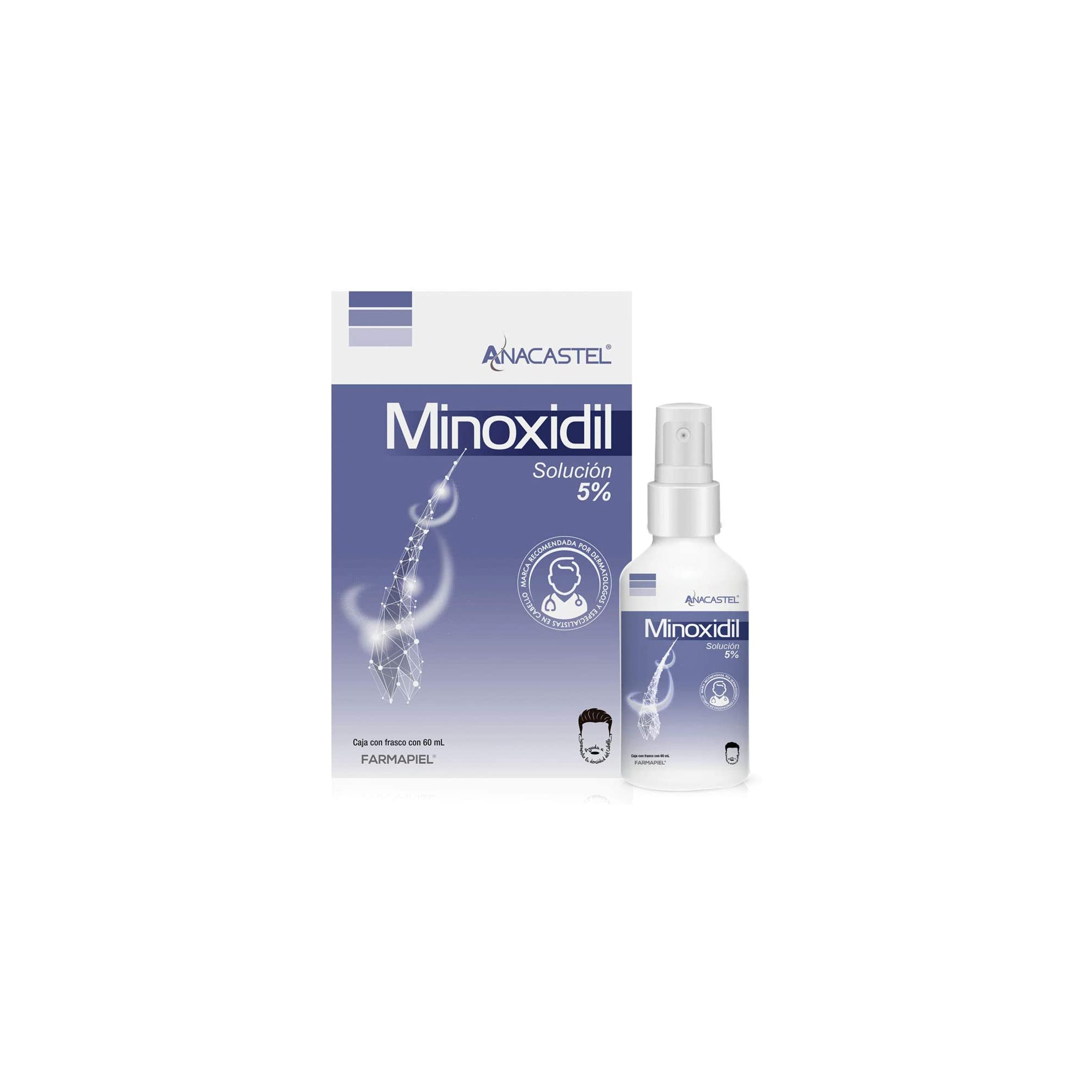 Minoxidil (solución 5%) 60 ml | Crecimiento de barba | Tratamiento Alopecia.