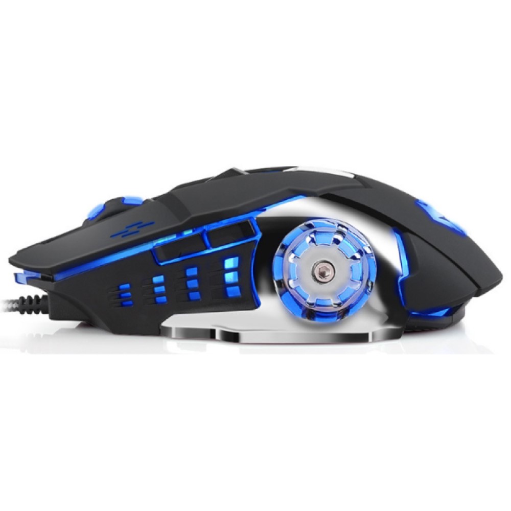 Mouse Gamer Con Luz Led Ele-Gate MO21 Color Negro