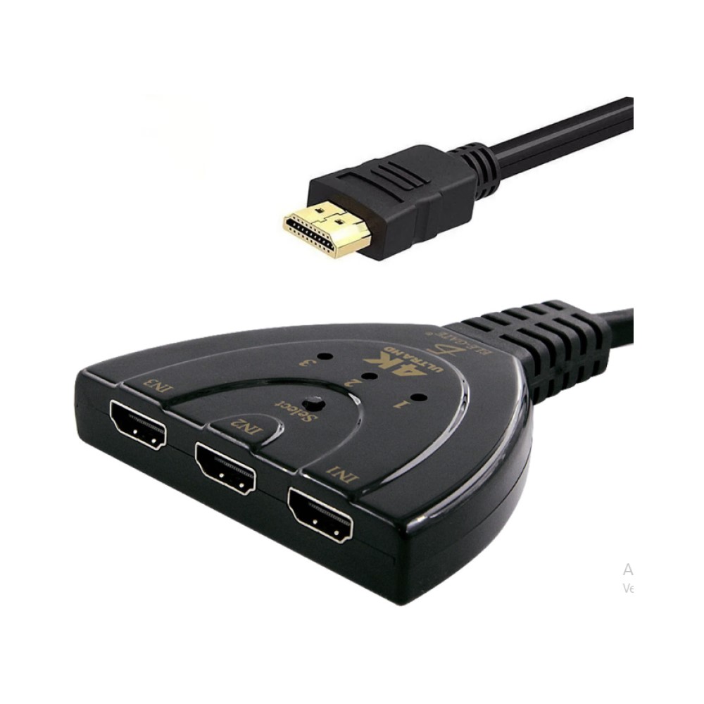 Hdmi Switcher 4k 3 Entradas 1 Salida Ele-Gate CON604K
