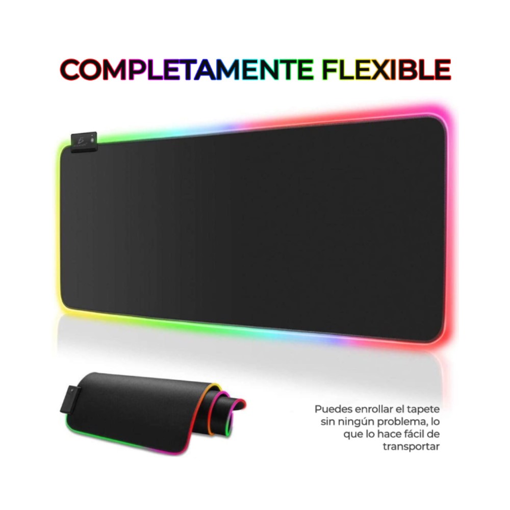 Mouse Pad Gamer Con Luz Led RGB Ele-Gate SM05 Color Negro