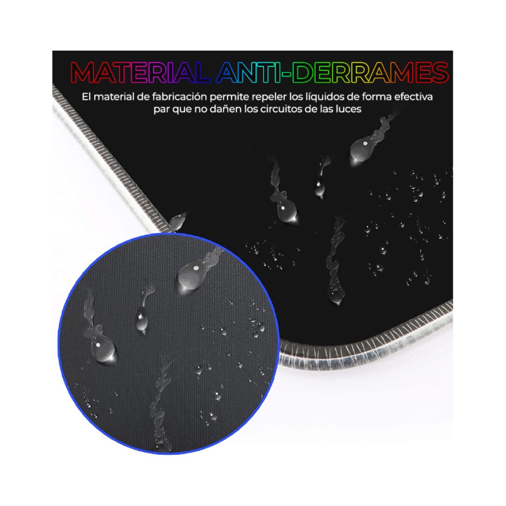 Mouse Pad Gamer Con Luz Led RGB Ele-Gate SM05 Color Negro