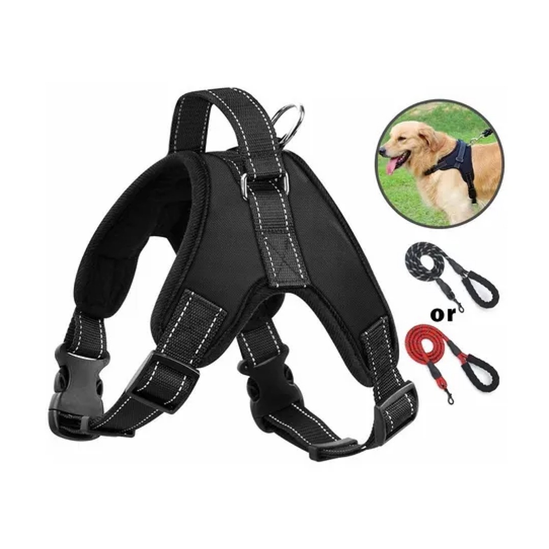 Pechera Arnés Ajustable Cómodo Con Correa Para Perro Gato talla L