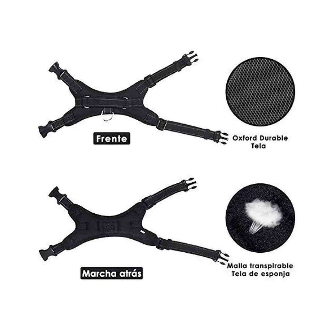 Pechera Arnés Ajustable Cómodo Con Correa Para Perro Gato talla L