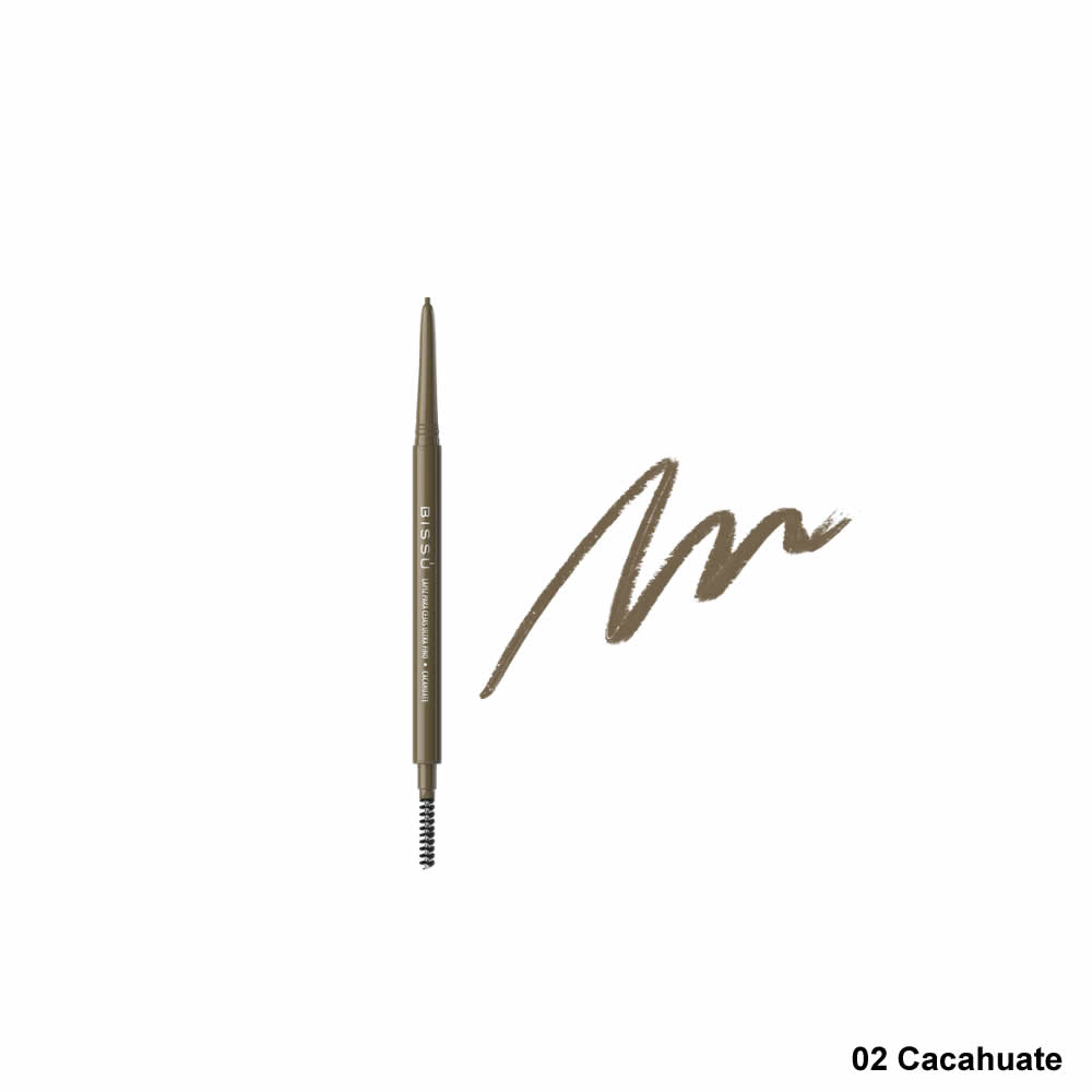 Lápiz Para Cejas Bissú Ultra Fino Con Cepillo Varios Tonos