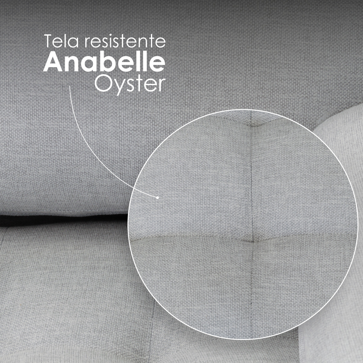 Sofá Berlín 3 Plazas Sillón Tela De Lino Moderno Minimalista (Gris claro)