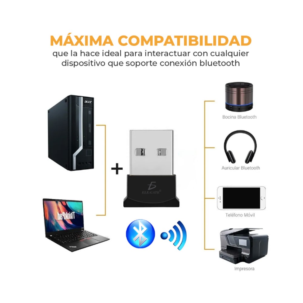 Mini Adaptador Bluetooth 5.0 Usb 3.0 Computadora Pc - ELE-GATE