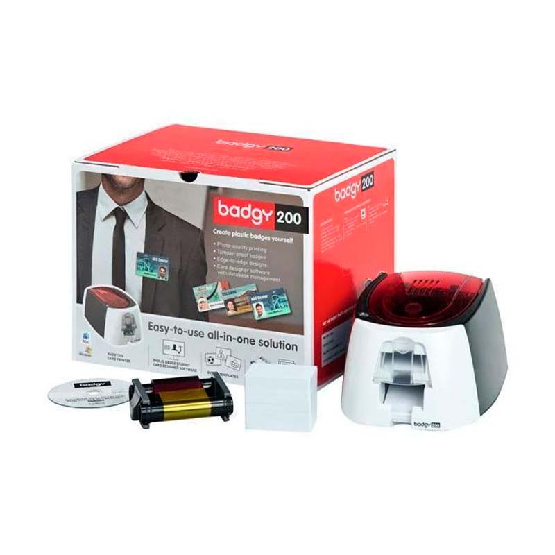 IMPRESORA PARA TARJETAS EVOLIS BADGY 200 PVC PARA 100 IMPRESIONES B22U0000RS.