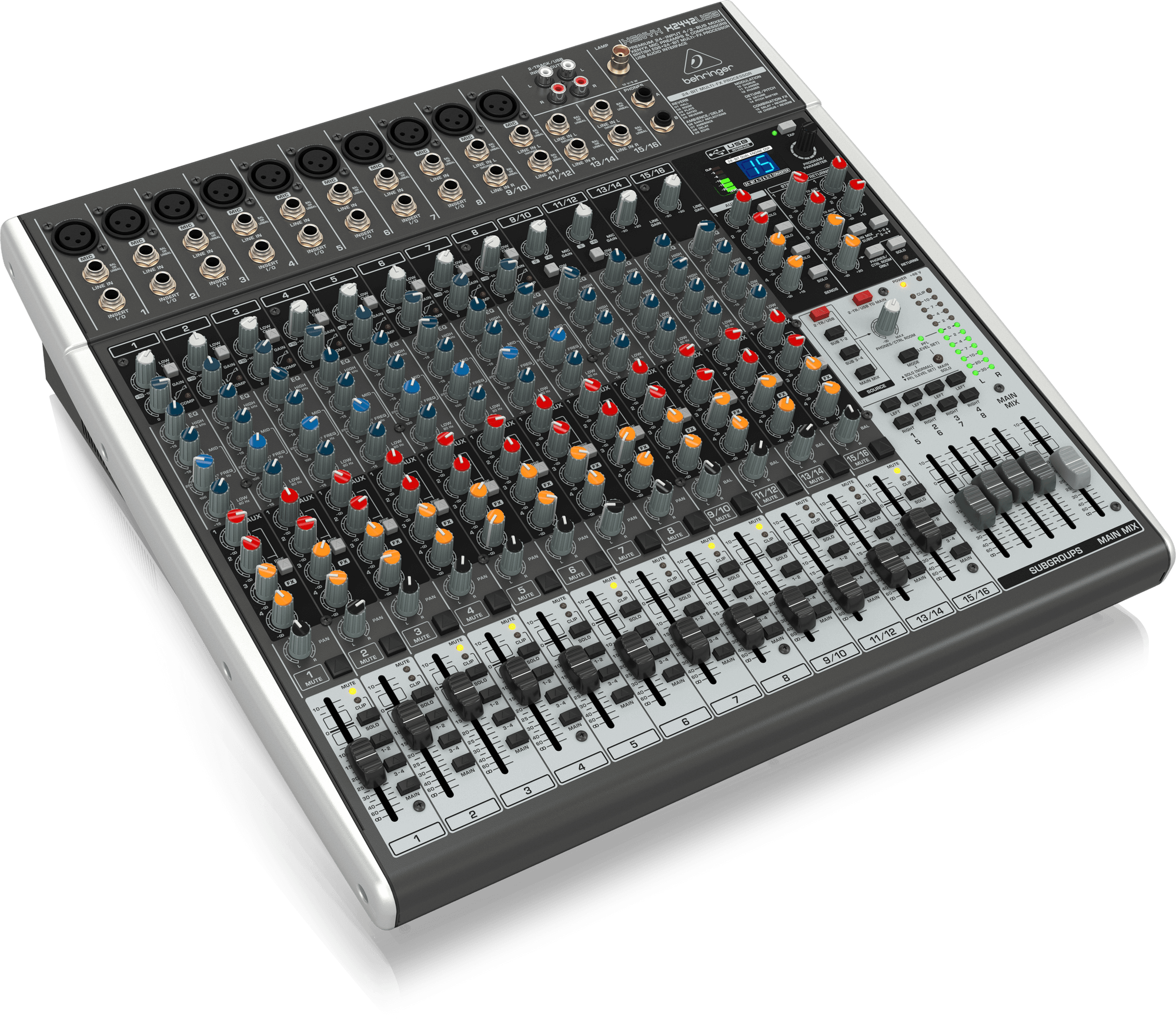 Mezcladora Análoga 24 Canales c/USB Behringer X2442USB