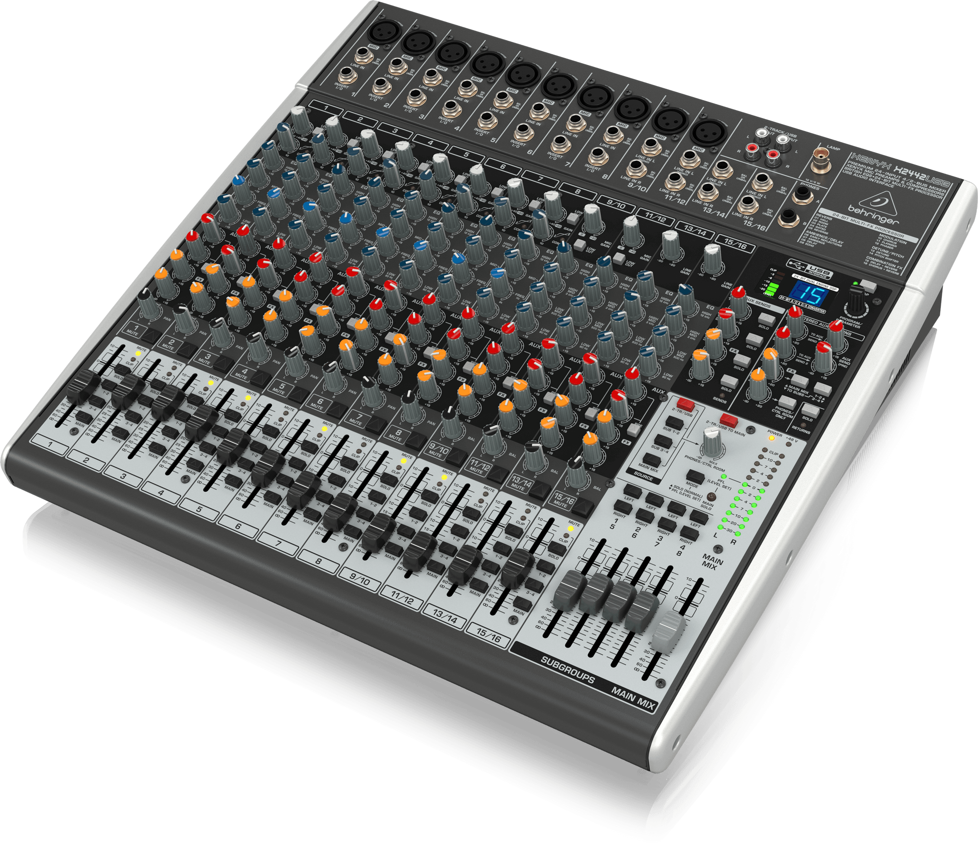 Mezcladora Análoga 24 Canales c/USB Behringer X2442USB