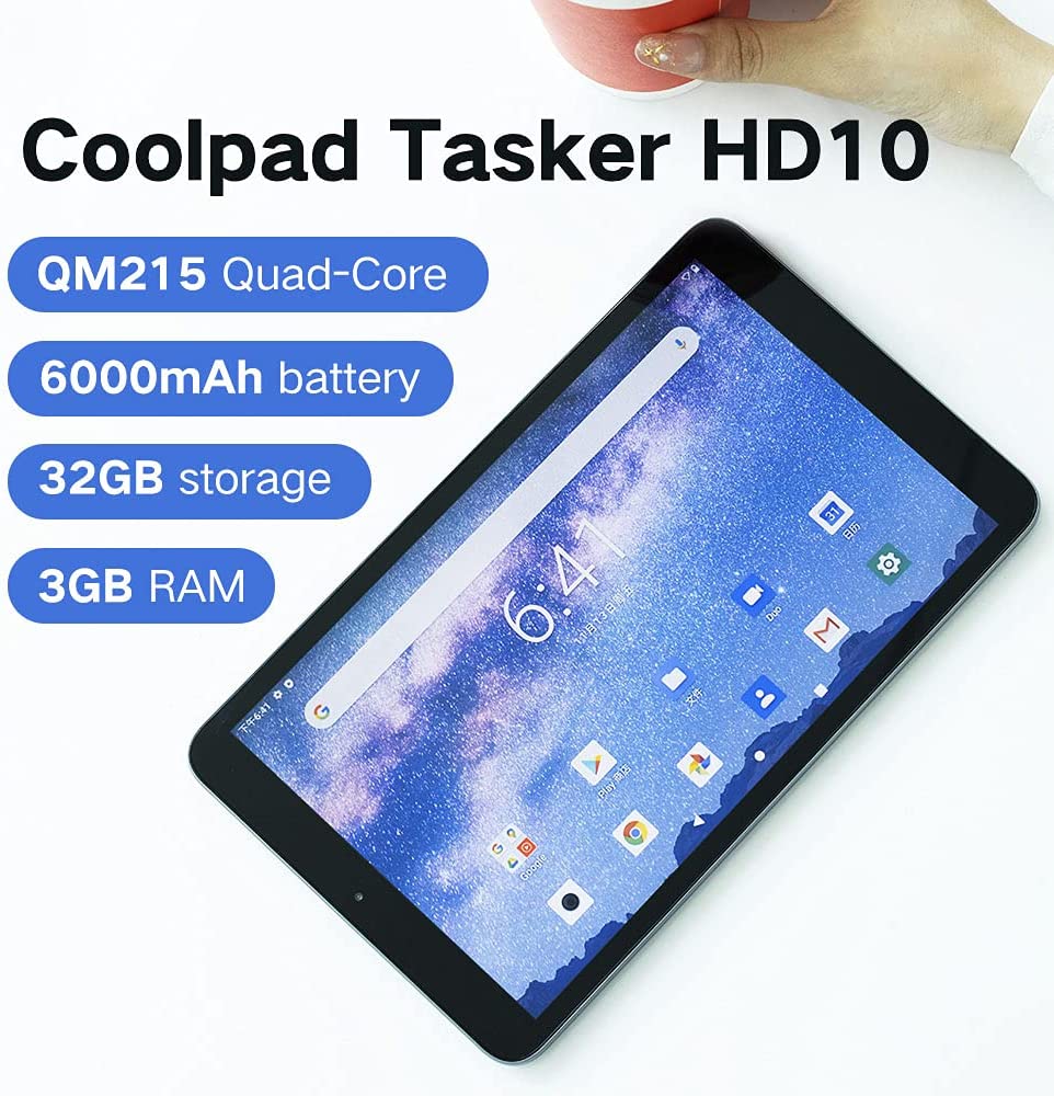 Coolpad Tasker Tableta 10 HD Android 10 Qualcomm 32 GB 3 GB de RAM gris 3667AT 