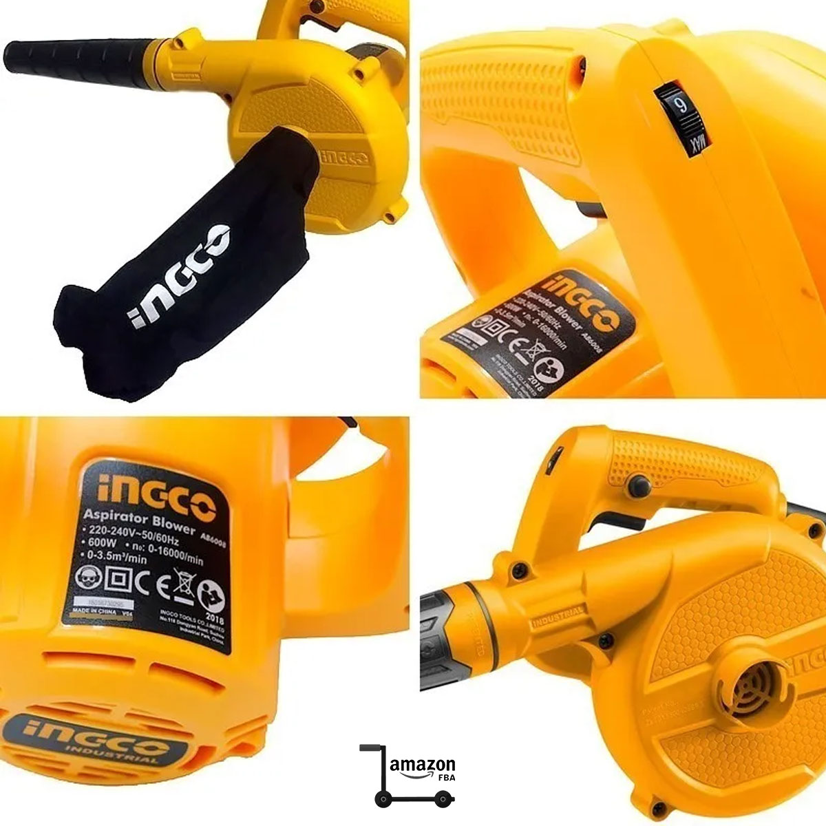 Sopladora Aspiradora Trituradora De Hojas Electrica Portatil