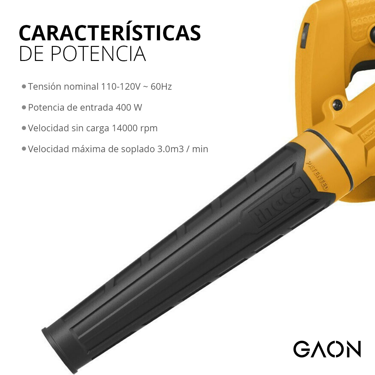 Sopladora Aspiradora Trituradora De Hojas Electrica Portatil